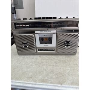 VTG Sharp GF-5050 Boombox Radio Cassette & Recorder Very Rare Works
